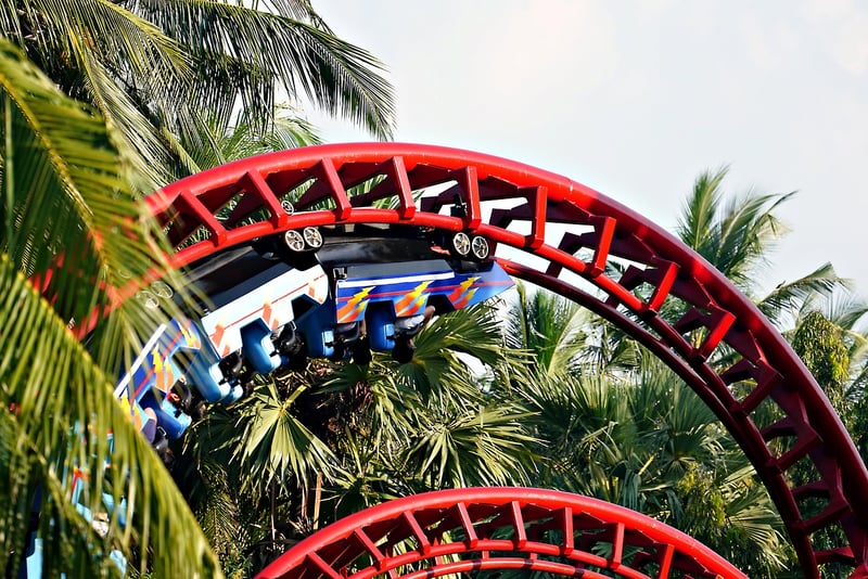 Six Flags Magic Mountain Roller Coaster